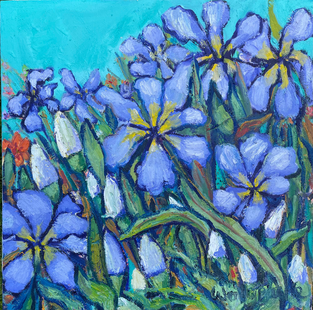 Original oil painting - Iris