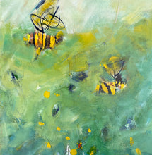 Load image into Gallery viewer, Original Oil Painting - Lotus Bees

