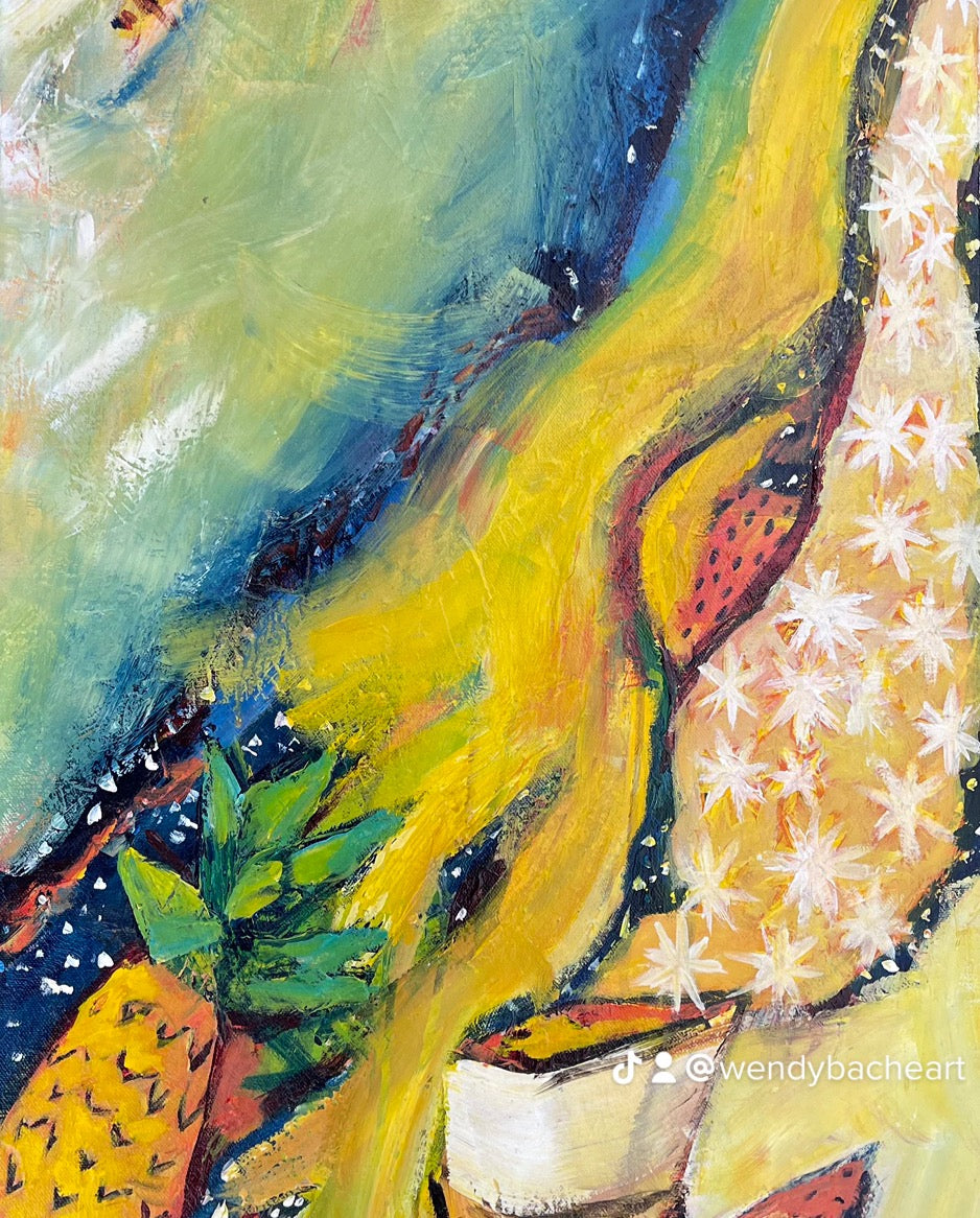 Original Acrylic Painting - Pineapple Dreams