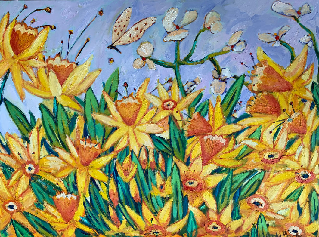 Original Oil Painting - Daffodils