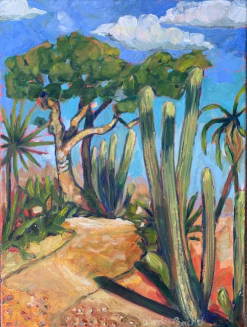 Original Oil Painting - Cactus Path